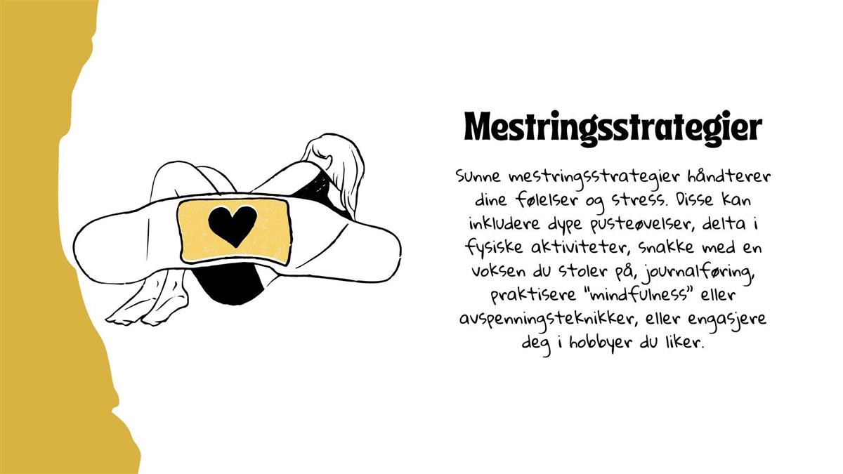 tegneserie figur som ligger med ryggen mot oss med et stort plaster med hjerte i midten brukt som en dyne for å dekke personen. mental helse. - Klikk for stort bilde